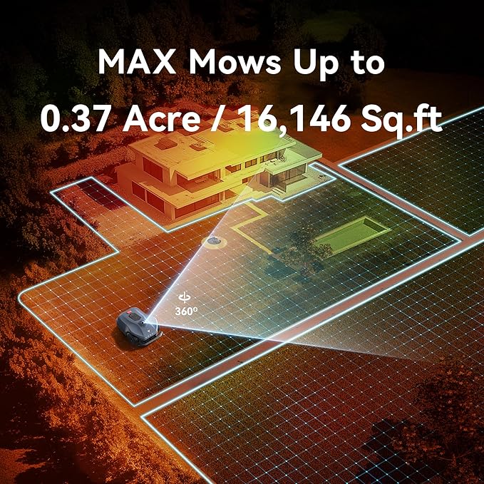 Neomow X LE 3D LiDAR Slam Mapping Robot Lawn Mower Perimeter Wireless for 0.37 Acre AI Vision Obstacle Avoidance with 4G, No RTK Antenna Required, App Control, GPS, IPX5, Anti-Theft, Queit