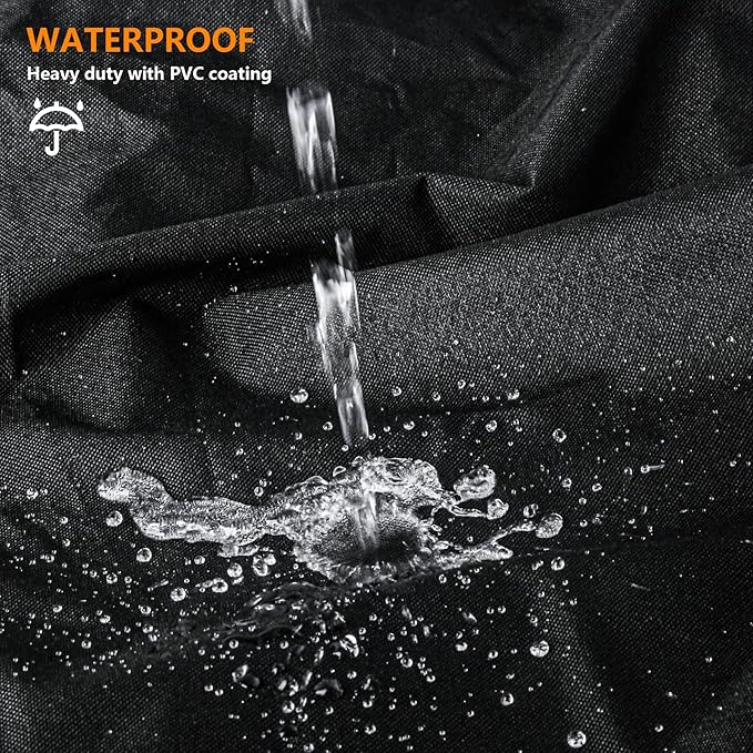Grill Cover for Pit Boss Charleston 1020 Pellet Grill Gas Griddle Combo Series,All-Weather Outdoor Heavy Duty 600D Waterproof Pitboss Smoker Cover for PB1020NX Pellet Grill,Black