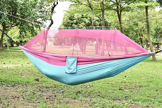 UTEBIT Hammock with Mosquito net Mosquito Net Camping Hammock 134" x 102" Outdoor Lightweight Hammock Tent for Outdoor Activities