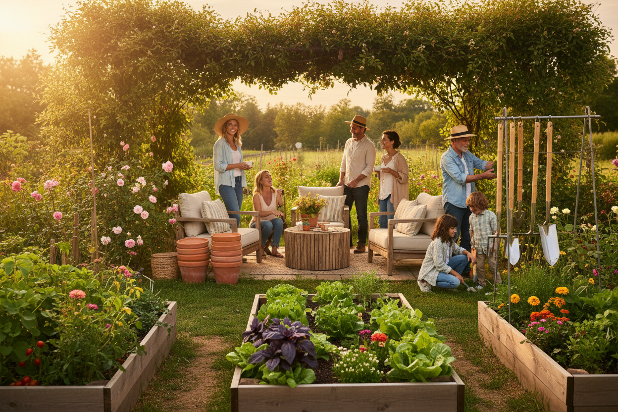 At Pure Garden, we see gardening as more than a hobby—it’s a lifestyle. We’re here to guide, inspire, and celebrate your journey as a gardener. Explore our store, discover the perfect pieces for your outdoor sanctuary, and join a community that loves nature, beauty, and innovation as much as you do. (make it real photo)
