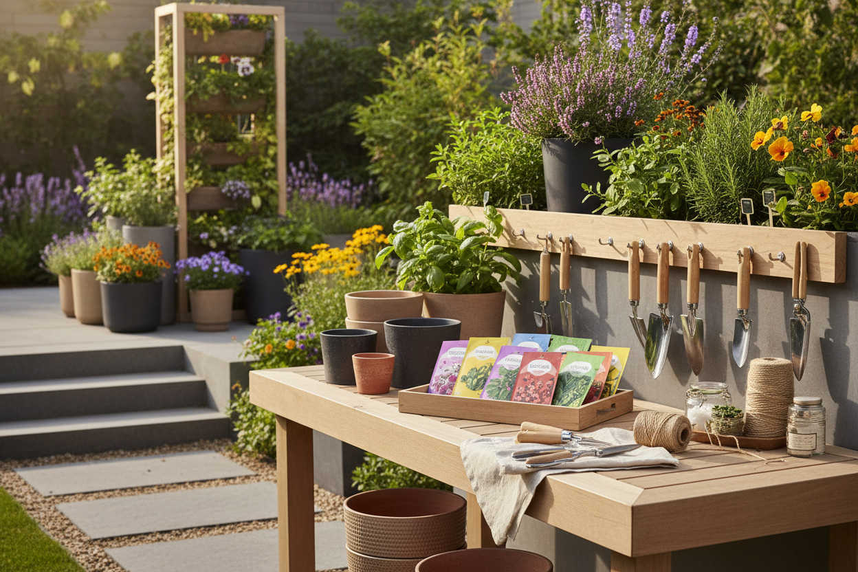 Pure Garden brings modern elegance to every outdoor space. From durable tools and eco-friendly planters to vibrant seeds and gardening essentials, we help you create beautiful, sustainable gardens. Discover quality products and expert guidance to make your garden thrive with style. (make it real photo)